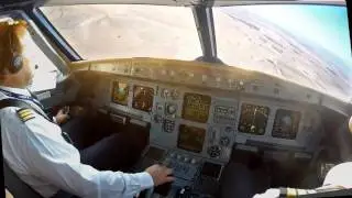 Oujda GMFO Cockpit view Visual approach rwy 06