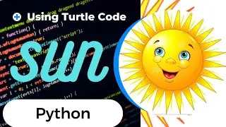 Sun Turtle Design Using Python Turtle Import code