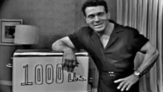 Jack Lalanne lifts 1000 pounds on his show.