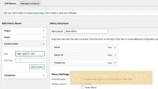 Creating Menus & static page