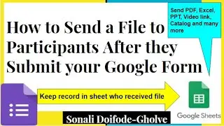 How to Send a File to Participants After they Submit Google Form |customize form response message