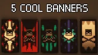 Minecraft : 5 Cool Banner Designs #14 | Tutorial