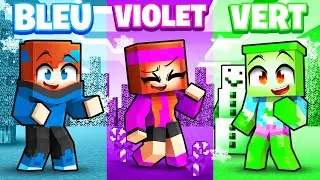 Vivre 24H d'une SEULE COULEUR à Noël sur Minecraft!