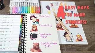 How to make anime stickers ( 4 ways! ) | EASY AND CHEAP