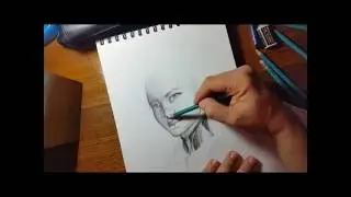 Speed Drawing Female Portrait Sketch