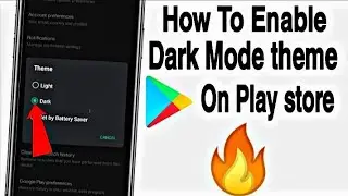 How to enable dark theme in Play Store