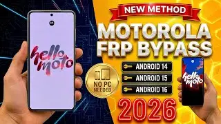 Motorola FRP Bypass / Google Account Unlock (2026) 🔓 Fix FRP Lock Android 14/15/16 No PC