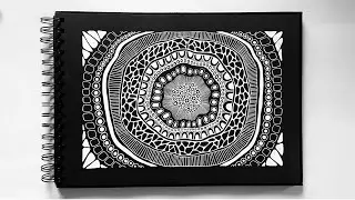 Easy Zentangle Pattern Tutorial for Beginners | Relaxing Zen Art