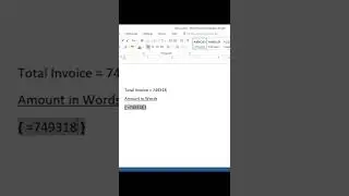 numbers to words | convert amount in words | ms word cool trick | 