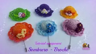 Amigurumi Tutorial - Hat (brooch) (English subtitles)