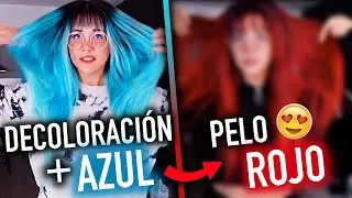 Paso del AZUL FANTASÍA al PELO ROJO!! 🔥 Mi CAMBIO DE LOOK más esperado! 😍  | Carla Laubalo