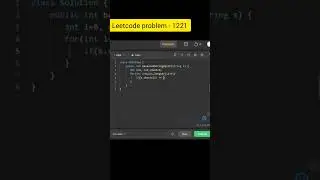 Leetcode problem - Split a string in balanced strings #leetcode #java #shorts
