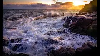 Relaxing Ocean Waves with Piano Music - 3 Hours | Sleeping Sounds 