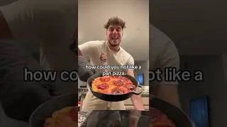 HOMEMADE pizza in a PAN?!? #pizza #youtubeshorts #trending #cooking #food #foryou #better