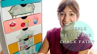 DECORAR UN MUEBLE CON DECOUPAGE CON TELA Y CHALK PAINT