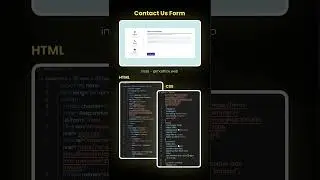 Day 58 - Responsive Contact us Form #html #css #shorts #javascript