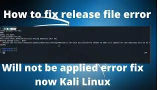 How to Fix Release Release file for is not valid yet updates for this repository will not be applied