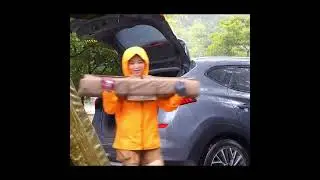 Heavy Rain ☔ Camping 🏕️🥾in 7m Tunnel Tent ⛺ Rain 🌧️ Sounds 
