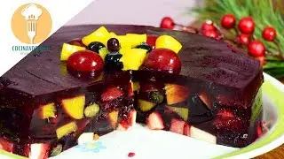 Gelatina de Vino Tinto con Frutas
