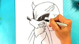 How to Draw SHADOW.EXE the HEDGEHOG