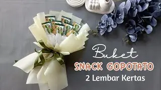 BUKET SNACK GOPOTATO MURAH SIMPEL 2 LEMBAR KERTAS CELLOPHANE WRAPPING GEMBUL HARI GURU / WISUDA