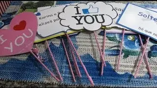 Decoração de Noivado - Plaquinha para tira foto