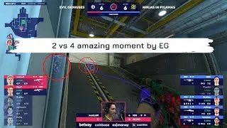 2 vs 4 amazing moment by EG | Blast