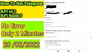 How To Get Telegram API id And Hash || API Id And Hash Kaise Nikale | API id or hash on May