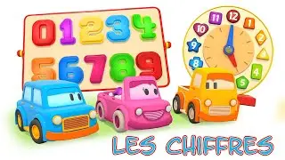 Les voitures futées. Dessin animé pour enfants. Apprenons les chiffres en français.