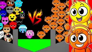 25 SPRUNKI vs 25 ORENS (Marble Race)