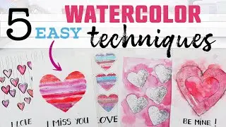 5 TRICKS 🩷 for better Results in WATERCOLOURS - Valentine's Cards