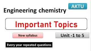 Engineering Chemistry important question || BAS 102 || AKTU