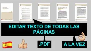 Como editar el texto de todas las páginas de PDF