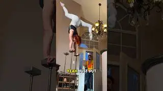 The things you see in Las Vegas… 😳🤯 #lasvegas #cirquedusoleil #circus #handstand #yoga