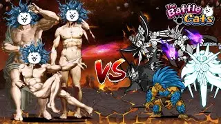 CotC Big Bang Cat Gods VS Rusher Units - The Battle Cats