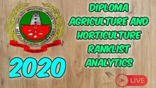 Diploma agriculture and horticulture ranklist analytics 2020