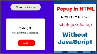 HTML Popup | Popup in HTML | How to create simple popup in html without javascipt | coding Dj