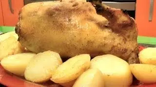 Курица в рукаве с картошкой
