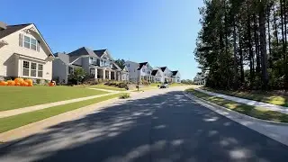 Sunday Afternoon Drive Through North Carolina Neighborhoods | Driving Sounds for Sleep and Study
