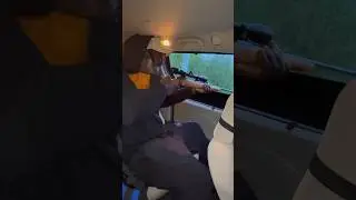 !!! He really try to kill a Bear🐻 from the car       #reel#fyp#hunting