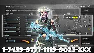 NEW UPDATE 4.3🔥BEST SENSITIVITY CODE + CONTROL SETTINGS BGMI/PUBG MOBILE