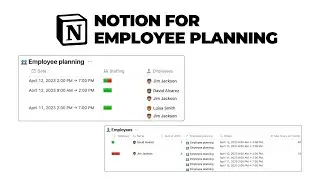 Notion for Employee Planning
