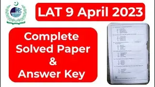 LAT 9 April 2023 Official Answer Key & Complete Solved Paper || 