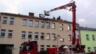 Korczyna: Zerwany dach na Urzędzie Gminy w Korczynie