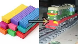 Маневровый тепловоз ЧМЭ3 из пластилина