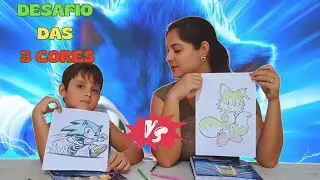 COLORINDO O SONIC E TAILS COM 3 CORES |Desafio das 3 cores|