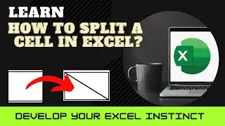 Excel Tips ll Split a cell II Split a Cell diagonally II How to Split Cell in two half in Excel