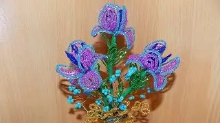 Ирис из бисера своими руками