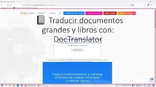 📖 Como traducir documentos grantes y libros con: DocTranslator.