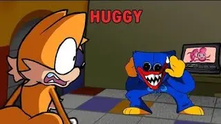 Hey Sonic what's up, OH GOD WHAT ARE YOU DOING! but HUGGY WUGGY VS Tails.EXE(FNF Tails Caught Sonic)